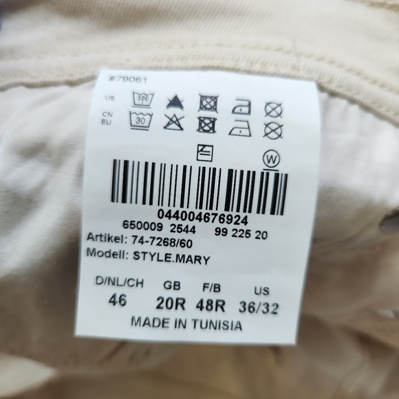 BRAX Ladies Mary Pants Casual Size 36x32 Khaki - Picture 5 of 8